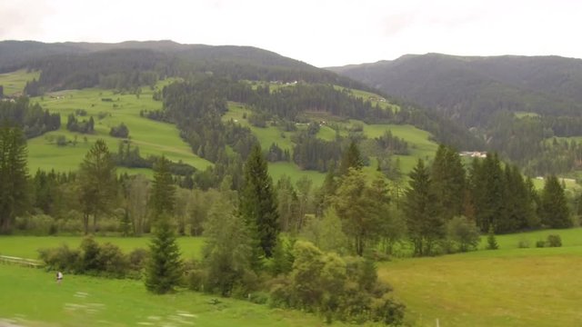 pov, traveling by car, Lienz, Austria