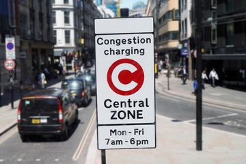 London Congestion Charging Zone Sign - 174180120