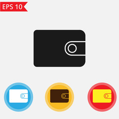The wallet icon Vector.