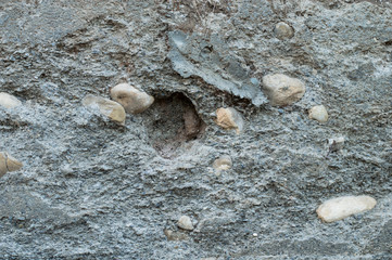 damaged wall, broken wall, damaged cement