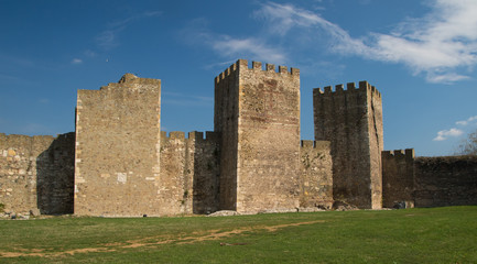 Fototapeta na wymiar Walls and towers of Ancient Smederevo fort