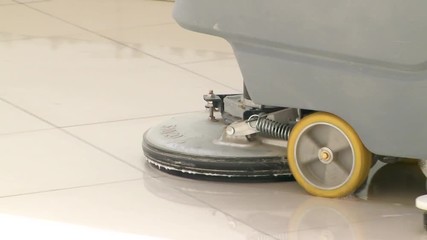 cleaning equipment cleaning in process the floor in the building