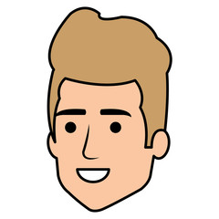 young man head avatar character