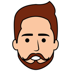 young man head avatar character