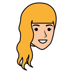 beautiful woman head avatar character