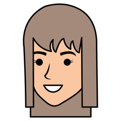beautiful woman head avatar character