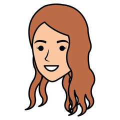 beautiful woman head avatar character