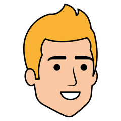 young man head avatar character