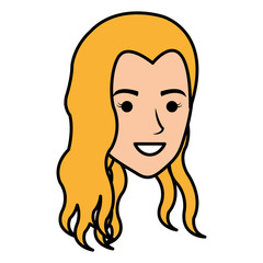 beautiful woman head avatar character