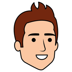 young man head avatar character
