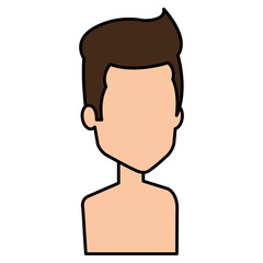 young man shirtless avatar character