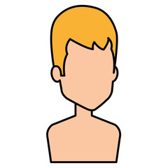 young man shirtless avatar character