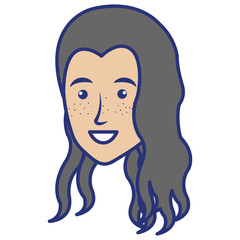 beautiful woman head avatar character