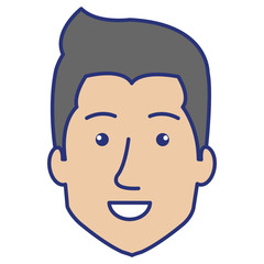 young man head avatar character