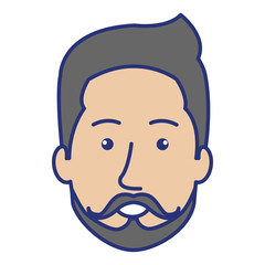 young man head avatar character