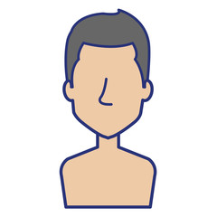 young man shirtless avatar character