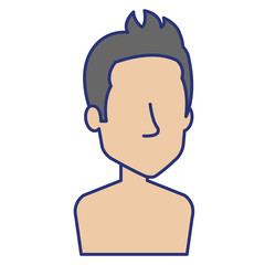young man shirtless avatar character