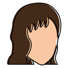 beautiful woman head avatar character