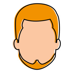 young man head avatar character
