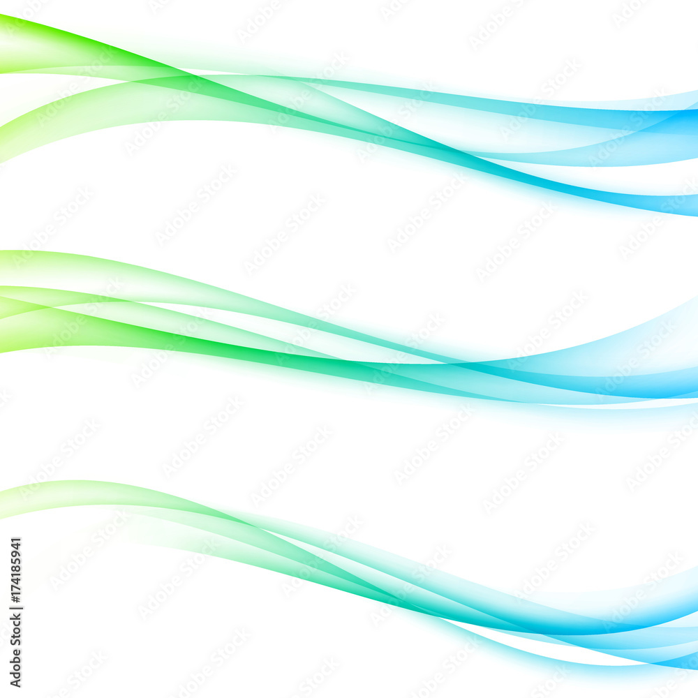 Sticker abstract elegant swoosh line gradient divider set