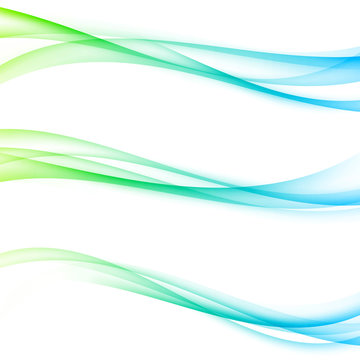 Abstract elegant swoosh line gradient divider set © phyZick
