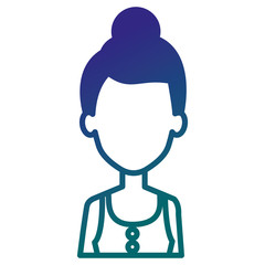 beautiful woman avatar character vector illustration design