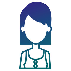 beautiful woman avatar character vector illustration design