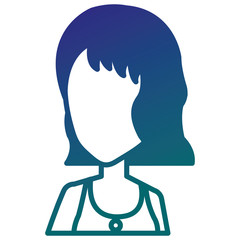 beautiful woman avatar character vector illustration design