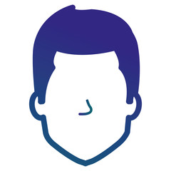 Fototapeta premium young man head avatar character vector illustration design
