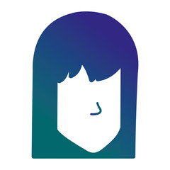 beautiful woman head avatar character vector illustration design
