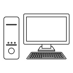 computer desktop isolated icon vector illustration design