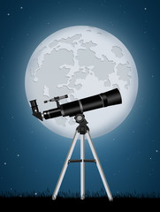 watch the moon with telescope