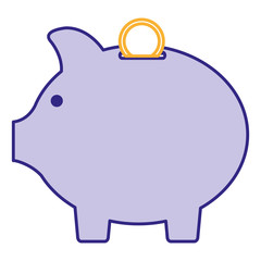 piggy savings isolated icon vector illustration design