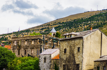 Old town buildings in Bosnia and Herzegovina