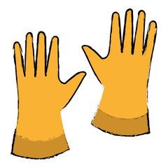 rubber gloves isolated icon vector illustration design