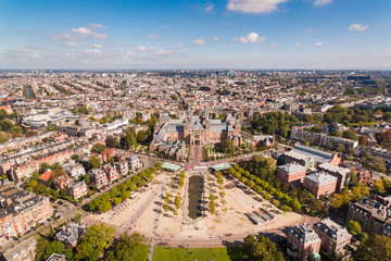 Museum square of Amsterdam, view from above