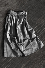 Skirt on wooden background