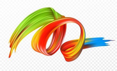 Fototapeta premium Color brushstroke oil or acrylic paint design element for presentations, flyers, leaflets, postcards and posters. Vector illustration