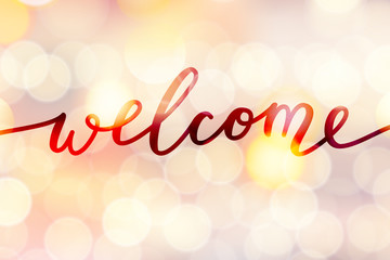 welcome vector lettering