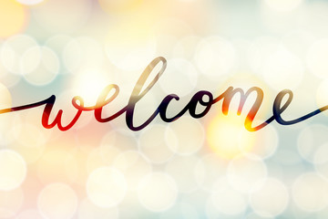welcome vector lettering - 174196730