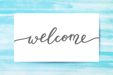 welcome vector lettering