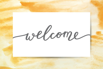 welcome vector lettering