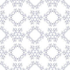 Beautiful floral gray seamless pattern