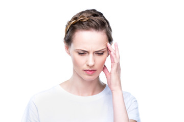 Fototapeta premium depressed woman with headache
