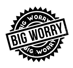 Big Worry rubber stamp. Grunge design with dust scratches. Effects can be easily removed for a clean, crisp look. Color is easily changed.