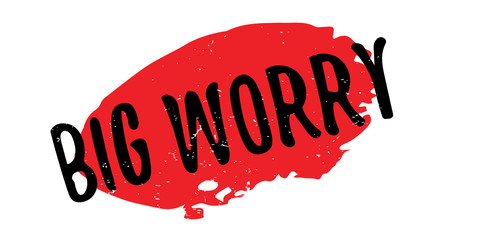 Big Worry rubber stamp. Grunge design with dust scratches. Effects can be easily removed for a clean, crisp look. Color is easily changed.