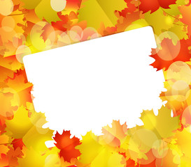 Naklejka na ściany i meble Autumn Background with blank paper