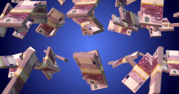 500 euro money fall