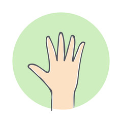 Vector signs and symbols of the fingers drawing hand