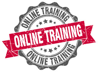 Obraz premium online training stamp. sign. seal